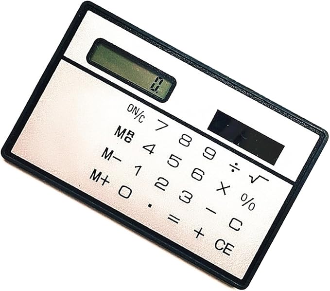 Solar Power Calculator 8 Digit Display Basic Standard Calculators Thin Calculator for Business Office School