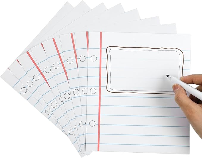 Epakh 36 Pack Name Tags for Desks Notebook Shaped Bulletin Board Decoration 6‘'x7'' Blank Name Tag Labels Learning Tool for Lockers Whiteboard Fridge Office Home Desktop Supply(Classic)