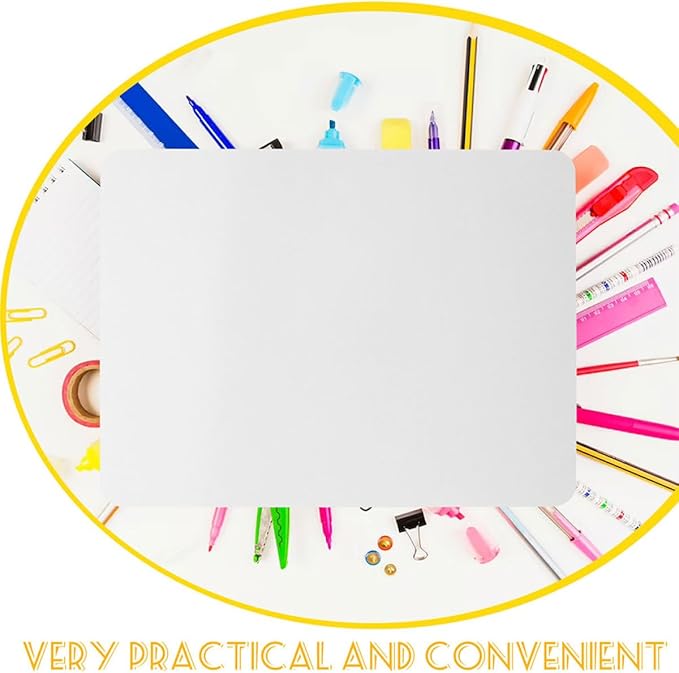Mobestech 2pcs Double-Sided Portable Dry Erase Lapboards 9x12 Inches Unframed Whiteboards Reusable Writing Boards for Classroom Students Teachers