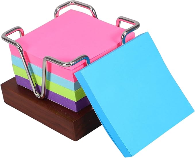 DOITOOL Note Pad Organizer Stylish Compact Note Papers Box for Desk Modern Minimalist School Supplies Storage Aesthetic Memo Holder for Office Home and School Decor
