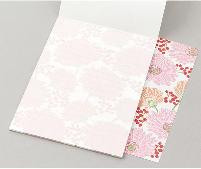 Midori 20487006 Stationery Paper A5 Washi, Gerbera Pattern
