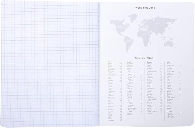 Mintra Office Composition Books - Sturdy Flexible Cover (4 Pack, 4x4 Comp Book - Graph)