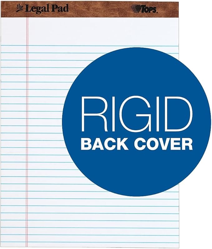 "The Legal Pad" Ruled Perforated Pads, 8 1/2 x 11 3/4, White, 50 Sheets, Dozen