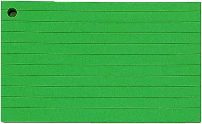 Lined Indexes Cards Flashcards Presentation Studying Note Blanks Revisions for Home and School Lined Indexes with Binding Rings