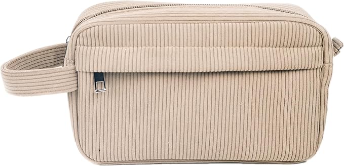 Corduroy Pencil Case, Large Capacity Stationery Organizer | Aesthetic Multifunctional Design That Doubles as a Cosmetic Makeup Pouch or Travel Storage Bag