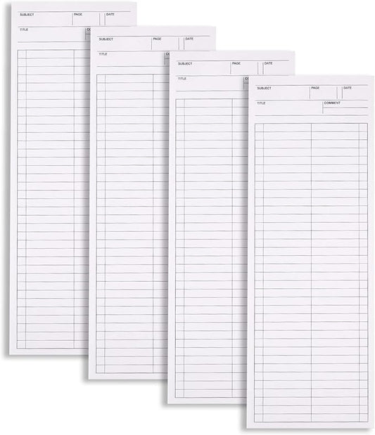 4 Pack To Do list Notepads, 9.8 × 3.5 inches Long Strip Notepad, College Ruled, Memo Pads for Planning, Tasks, Reminders, Home, Office, 50 Sheets Per Note Pads (Vertical Lined)