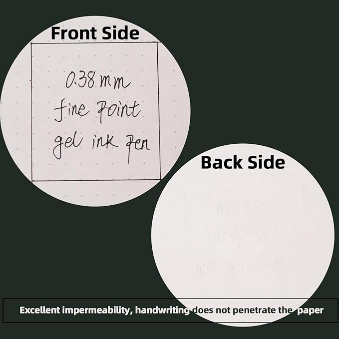 Black Gel Pens 6 Pack, Ultra Fine Point 0.38mm, No Bleed Pens for Journaling Note Taking