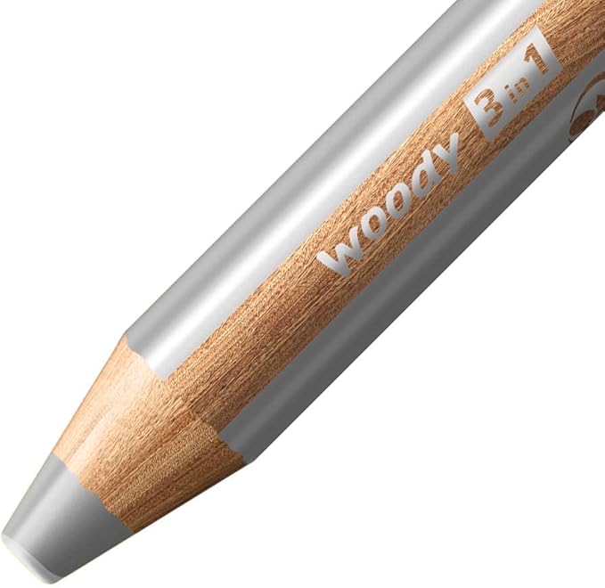 Multi-Talented Pencil - STABILO woody 3 in 1 - Pack of 5 - Silver