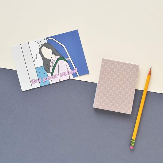 Monolike Memopad Smoothie Ver.2 design SET - 4 Packs, 4 Different Designs, 100 Sheets Per Pad, Total 400 Sheets, Note pads, Writing pads