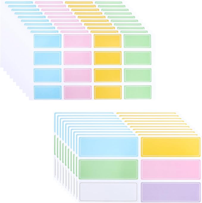 220 pcs Name Tags Colored Name tag Stickers Label Stickers for Classroom Personalized Name Tags Sticker Moving nametags Sticky Freezer Labels for Storage Bins Clothes folders Bottles School Supplies