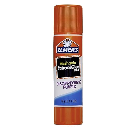 Elmers Washable Disappearing School Glue Sticks, 0.21 Purple Glue Stick (6 Pack)