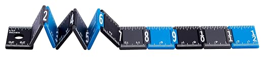 It's Academic Folding Rulers, 12 Inches and 30 Cms, Foldable Plastic in Assorted Color Combos, 12 Pack