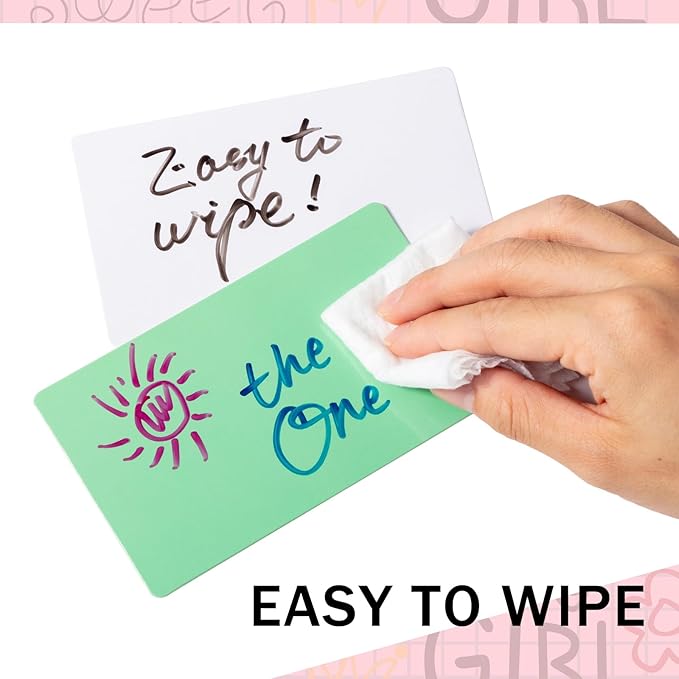 Harloon 100 Pcs Dry Erase Index Cards 3 x 5 Inch Laminated Reusable Dry Erase Note Cards Sheets for Office Home Housework to Do Lis (Candy Color)