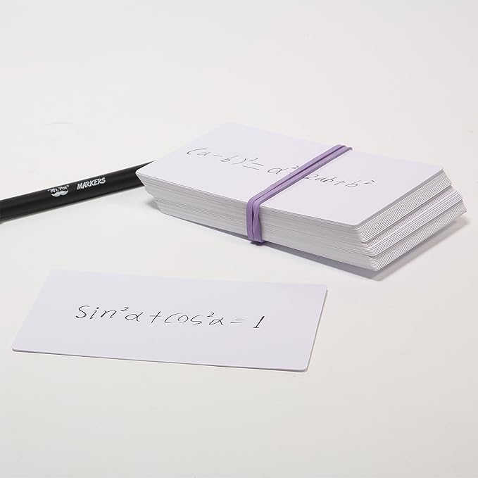 Mr. Pen- Dry Erase Index Cards, 3"x5", 45 Pack, Laminated on One Side, Blank Note Cards, Reusable Dry Erase Blank Flashcard Sheets for School, Office, Chores, To-Do Lists, Study Supplies