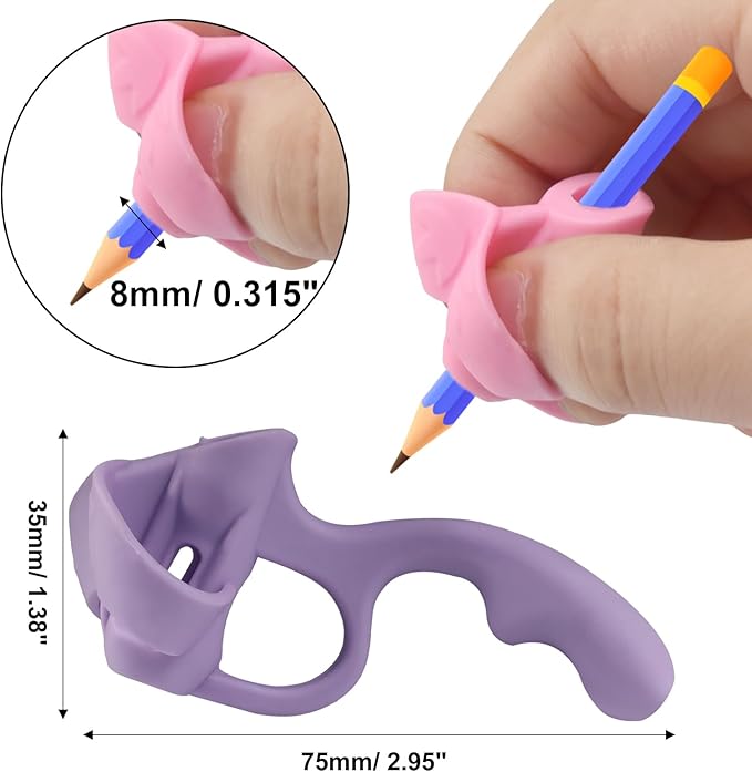 8 Pcs Silicone Pencil Grips for Kids Handwriting, Multicolor Aid Pencil Holder Teaching Supplies for Toddlers, Adults, Preschooler