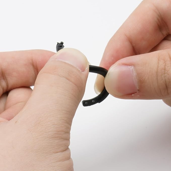 210 Pcs 1/2 Inch Plastic Binder Rings, Loose Leaf Binder Book Rings, Black Index Card Rings Binder Clip Rings for Flash Cards, Key Rings, Index Cards, Paper (15mm)