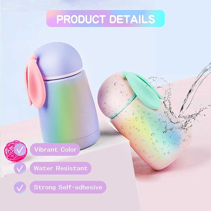 Holographic Sticker Paper, 36 Sheets Transparent Holographic Laminate Vinyl Sheets, Clear Overlay Lamination Sticker Film Self Adhesive Waterproof with Rainbow Patterns - 8.5 x 11 Inch (Laser Style)