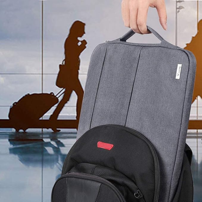 Voova Laptop Sleeve Carrying Case 14 15 Inch Compatible with MacBook Air 15 M2/M3/M4 2022-2025, MacBook Pro 15, Hp Chromebook 14, Waterproof Slim Computer Cover Bag,Grey