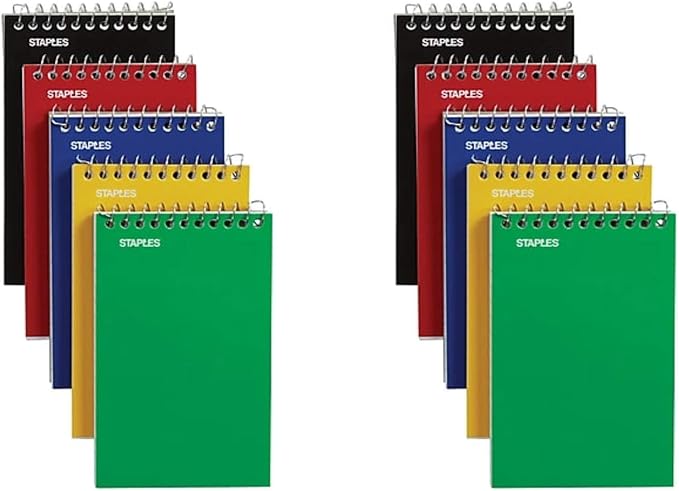 Staples Top Bound Memo Books, 3" x 5", 10/Pack (10 Pack)