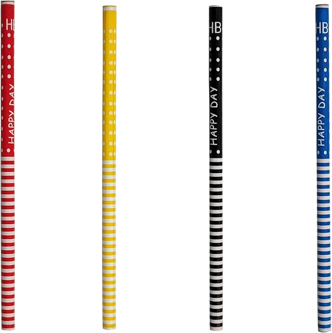 28PCS Assorted Cartoon Stripe Colored Wooden Pencils with Fruit Animal Top Pencil Erasers for Kids School Supplies and Children Prize Gifts, 28 Count (Pack of 1)
