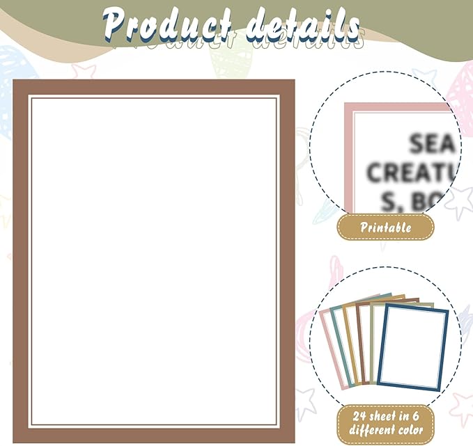 PerKoop 36 Sheets Science Fair Board Poster Boards Supplies 24 Self Adhesive Presentation Subtitles 4 Science Fair Project Titles 8 Personalized Letter Sticker for Classroom(Rustic Color)