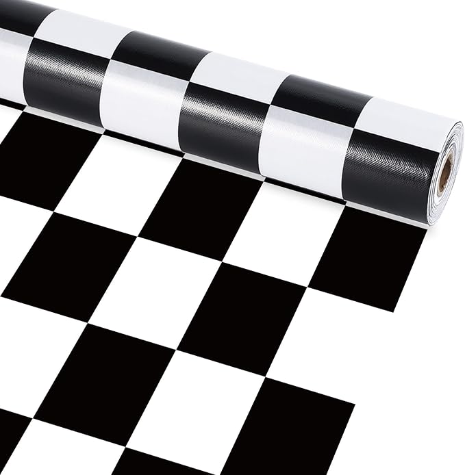 Black Checkered Bulletin Board Roll Non-Woven Fabric Poster 15.7" x40ft