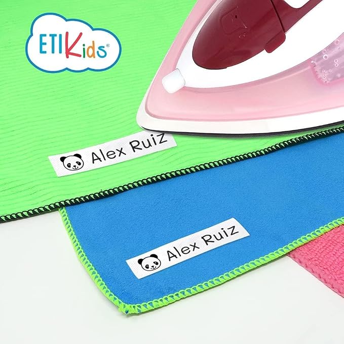 Personalized Iron-on Fabric Labels to Mark Your Clothes. Gentle with Your Kids Skin, for Children's School Uniform, Clothes, Clothing Labels for Kids Baby. (101)