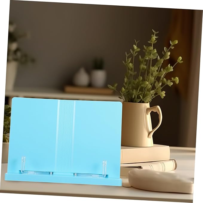 TEHAUX Folding Book Stand for Boys and Girls Adjustable Multi-Height Reading Holder Portable Design for Home Office and Classroom Use for Books and Piano Scores