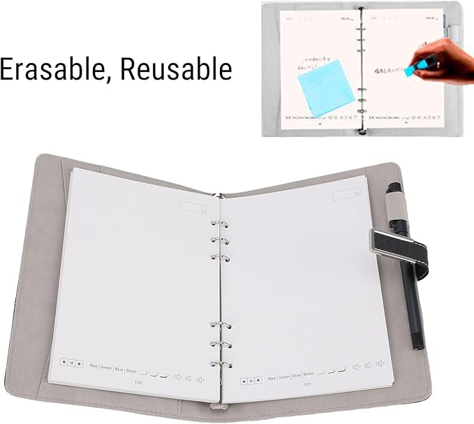 Zunate Smart Pen for Note Taking, Digital Smart Pen with AI Voice Drawing Real Time Sync 160 Page Erasable Notebook Offline Storage for Work School Travel