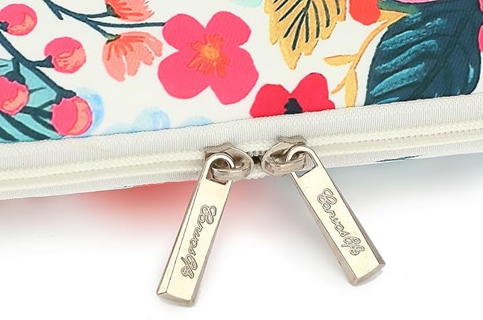 Canvaslife Garden Rose Waterproof Pattern 13 inch Canvas Laptop Sleeve with Pocket 13 inch 13.3 inch Laptop 13 case13 Sleeve