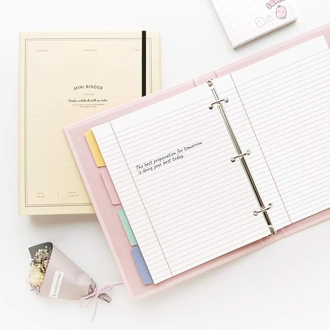 (5-Pack) A5 Filler Paper, 3 Hole Planner Refills, Organizer, Loose-leaf Binder Paper, Total 500 Sheets/1000 Pages, Lined, 100gsm, White, 5.8 x 8.2 Inch, 3 Hole Filler Paper, Mini Binder Refill Inserts