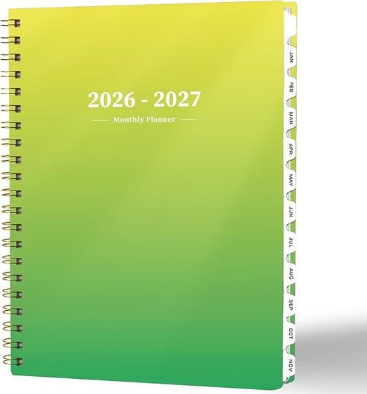 Ymumuda 2026 Planner-2 Year Monthly Planner 2026-2027, JAN.2026 - DEC.2027, 8.5" x 11" Large Daily Planner with Spiral Bound, 24 Months Calendar Planner for School Office Work Teacher