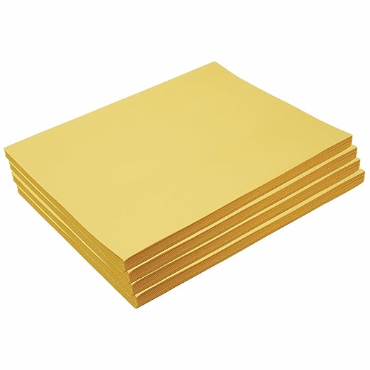 Colorations 9" x 12" Mediumweight Yellow Construction Paper - 200 Sheets, Bulk Pack Art Paper, Arts and Crafts, School Supplies, Drawing, Coloring, Painting, 3D Art Paper