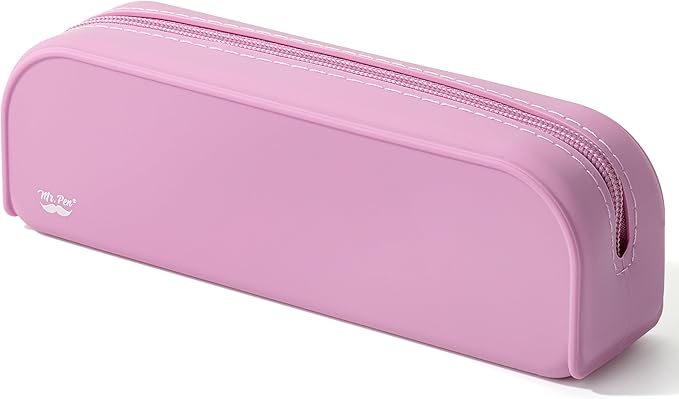 Mr. Pen- Silicone Pencil Case, Aesthetic Pencil Bag for Women, Makeup Pouch, Multifunctional Pouch for Stationery, Cosmetics and Electrical Goods Storage