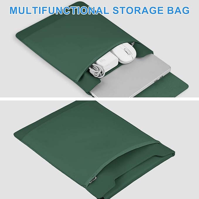 HoYiXi 13.6'' Laptop Sleeve Case Leather Bag with Stand Compatible with MacBook Pro 14/MacBook Air 13(M1 M2)/ASUS Vivobook 14/Dell XPS 13/ASUS Acer Matebook 13 14'' Laptop case,