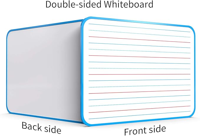 Dry Erase Lapboard Double Sided, Dry Erase Board with Lines for Kids, Small Whiteboard for Home & School