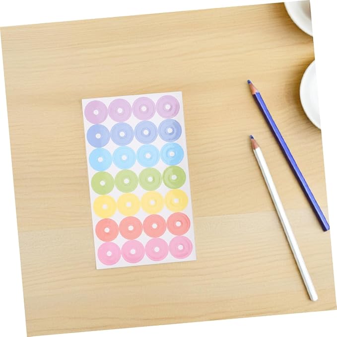 SHINEOFI 40sheet Reinforcement Stickers Self-Adhesive Labels for Loose Leaf Paper Repair Tear-Resistant Hole Protectors for School Office Home Use and Easy to Apply