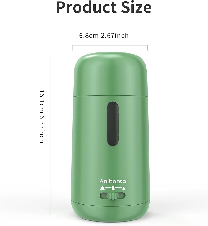 Rechargeable Electric Pencil Sharpener, Auto in & Out, Green