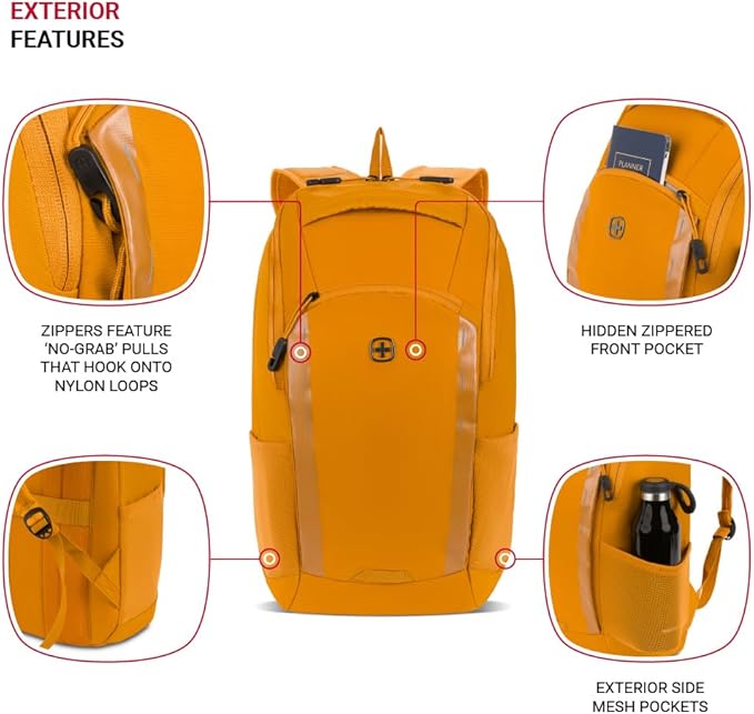 SwissGear 8117 Laptop Backpack, Fits up to 15-Inch Laptop, Mustard
