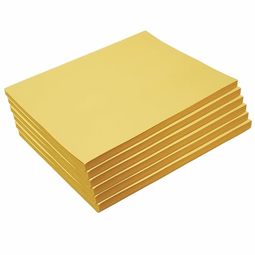Colorations 9" x 12" Mediumweight Yellow Construction Paper - 300 Sheets, Bulk Pack Art Paper, Arts and Crafts, School Supplies, Drawing, Coloring, Painting, 3D Art