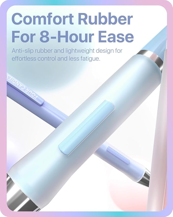 Four Candies 6PCS Cute Mechanical Pencil Set, 0.5mm & 0.7mm with 360PCS Lead Refills, Pastel Erasers & Case, Clean Girl Preppy School Supplies for College Standardized Tests and Schoolwork