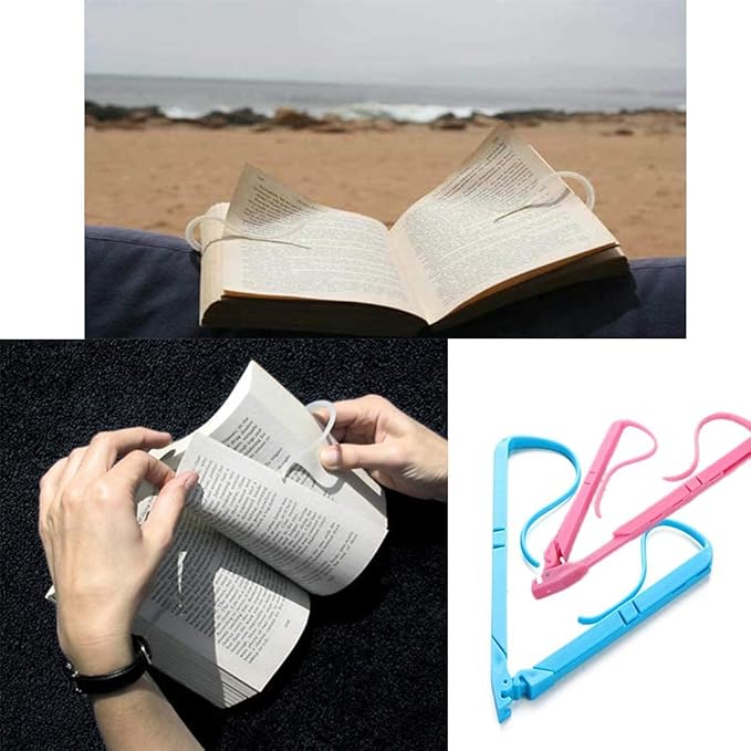 Adjustable Hands Free Reading Book Pages Holder Portable Stand with Clamp, Foldable, Relaxed Reading Support for Office & Outdoor