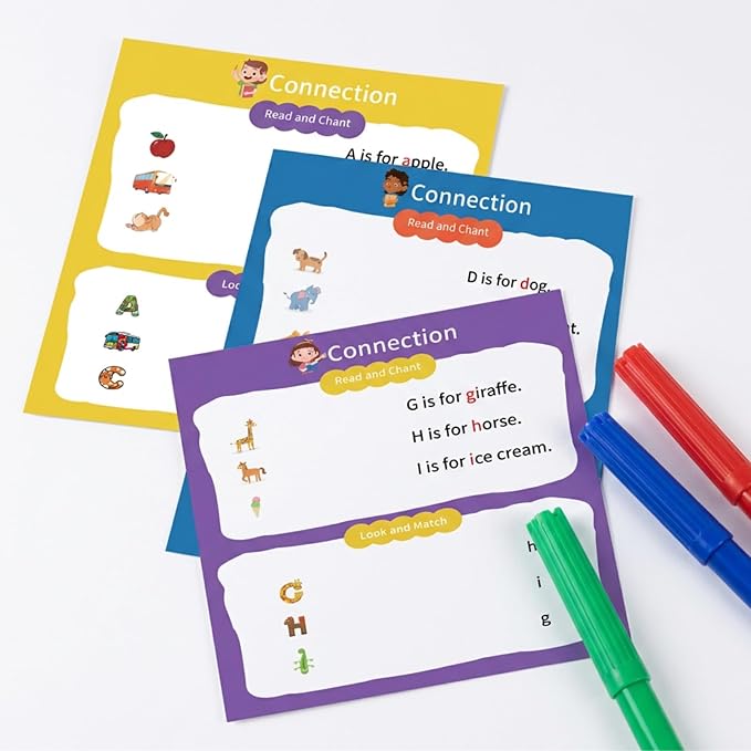 Magnetic Alphabet Book for Toddlers 3+, 52 Animal-Shaped ABC Magnets with Erasable Writing Practice, Portable Refrigerator Letters for Kids, Educational Travel Toy for Spelling & Reading