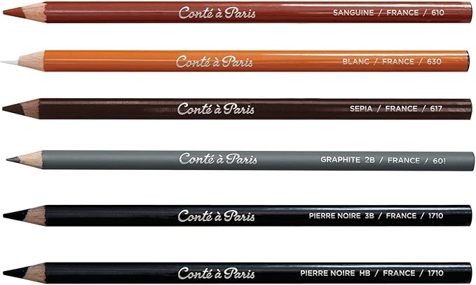 Conté à Paris 6-Count Sketching Pencils Set