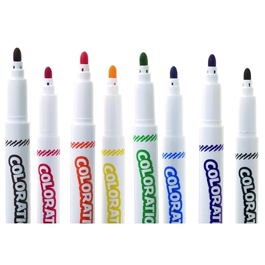Colorations Classic Markers, Conical Tip, 8 Bold Colors, Coloring, Paper, Posters, Drawing, Bold Colors, Home, Classroom, School Supplies, Art Supplies, Craft Projects, Children, Gift, Assorted Set