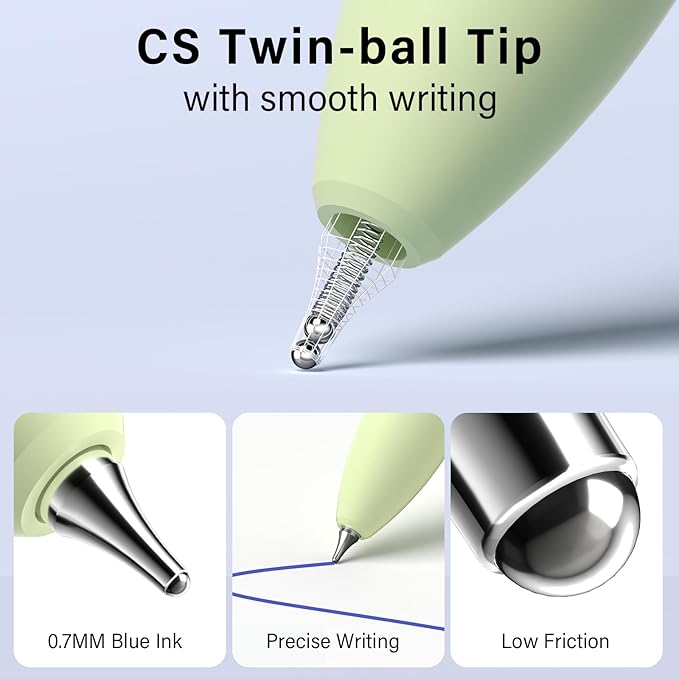 8Pcs Blue Gel Pens - 0.7mm Medium Point Blue Ink Pens | Smooth Writing - Quick Drying Retractable Pen for Men Women (Gradient - 8Pcs)