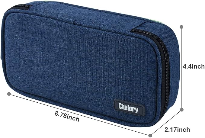 Chelory Big Capacity Pencil Case Large Pencil Bag Pouch Pen Case Pencil Marker Holder Stationery Storage Makeup Bag for Office Supplies Adults
