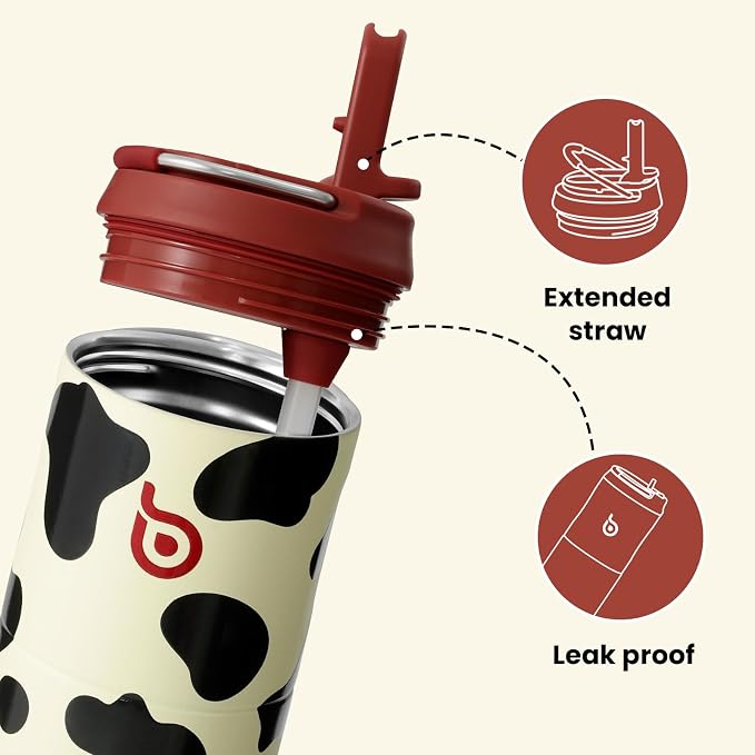 BOTTLE BOTTLE Insulated Water Bottle 24oz with Straw Lid and Handle Sports | for Travel Gym school,Stainless Steel Water Bottles,Double-Wall,Vacuum Metal,Leak Proof,BPA-Free