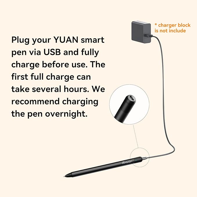 Yuan Digital Sync Pen with Notebook, Smart Writing Set Real time Sync Digitizing for Paper Notes Convert to Text, Smart Pen and Notebook for Note Taking Sync Notes to Phone/Tablet Instantly
