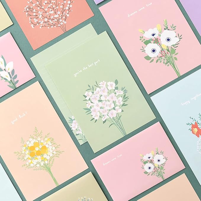 Monolike Flower for you ver.2 Letter Paper and Envelopes Set - 8Type, 32 Letter Paper + 16 Envelopes